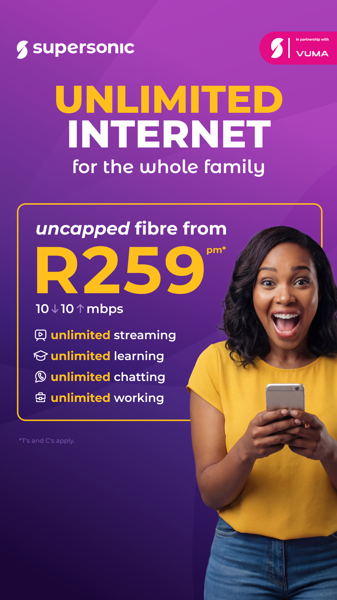 Supersonic Fibre Facebook ad