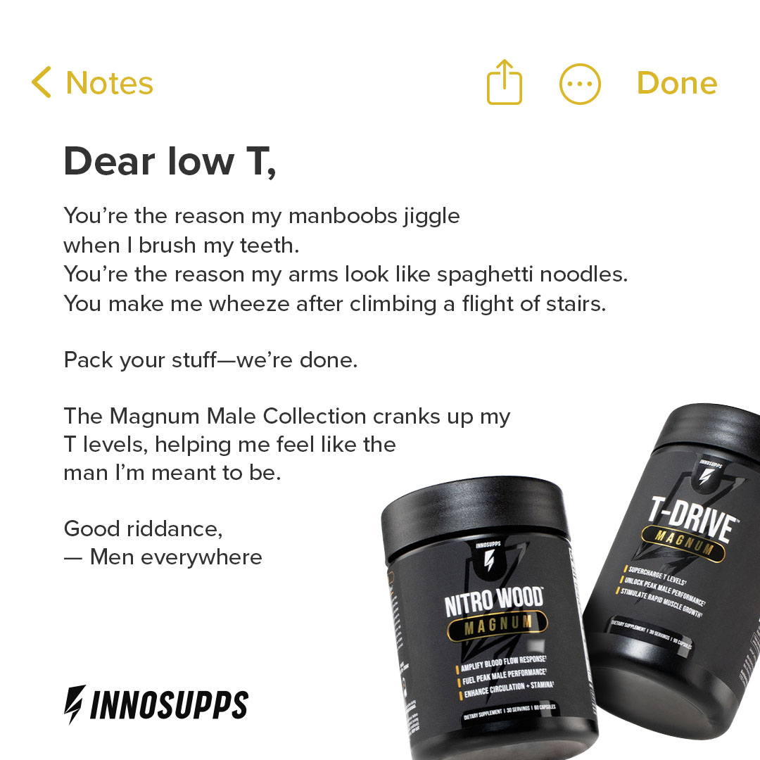 T-Drive Testosterone Booster Facebook ad