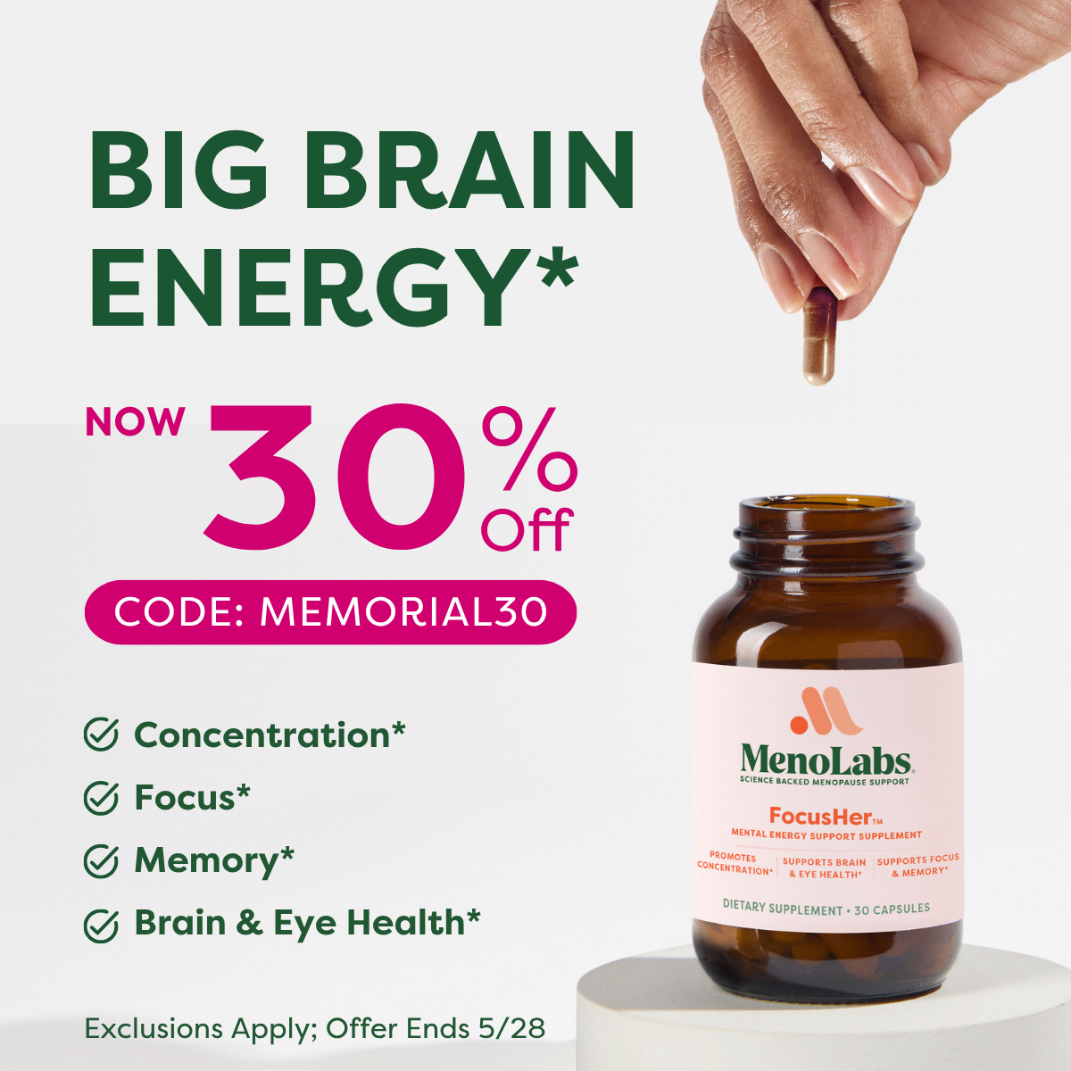 MenoLabs Facebook ad