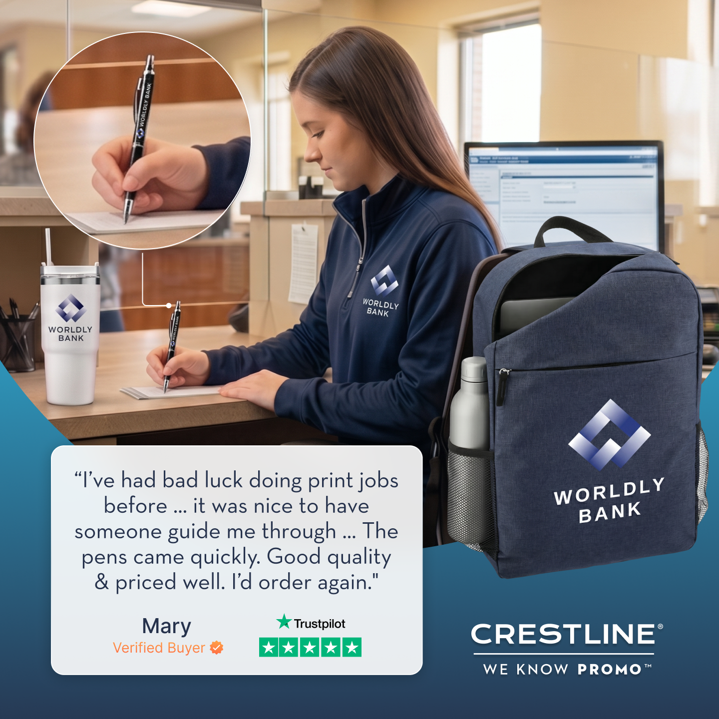 Crestline Custom Promotional Products Facebook ad: Refined Corporate Gifts