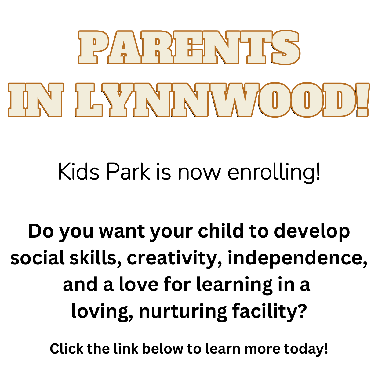 KidsPark - Lynnwood Facebook ad: PSA: Parents!