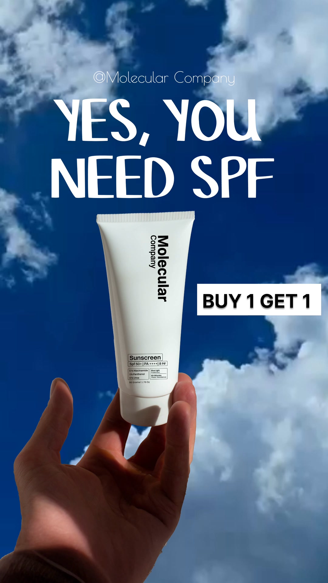 Molecular Company Care Facebook ad: India's Most Wearable Sunscreen, ₹249 Only