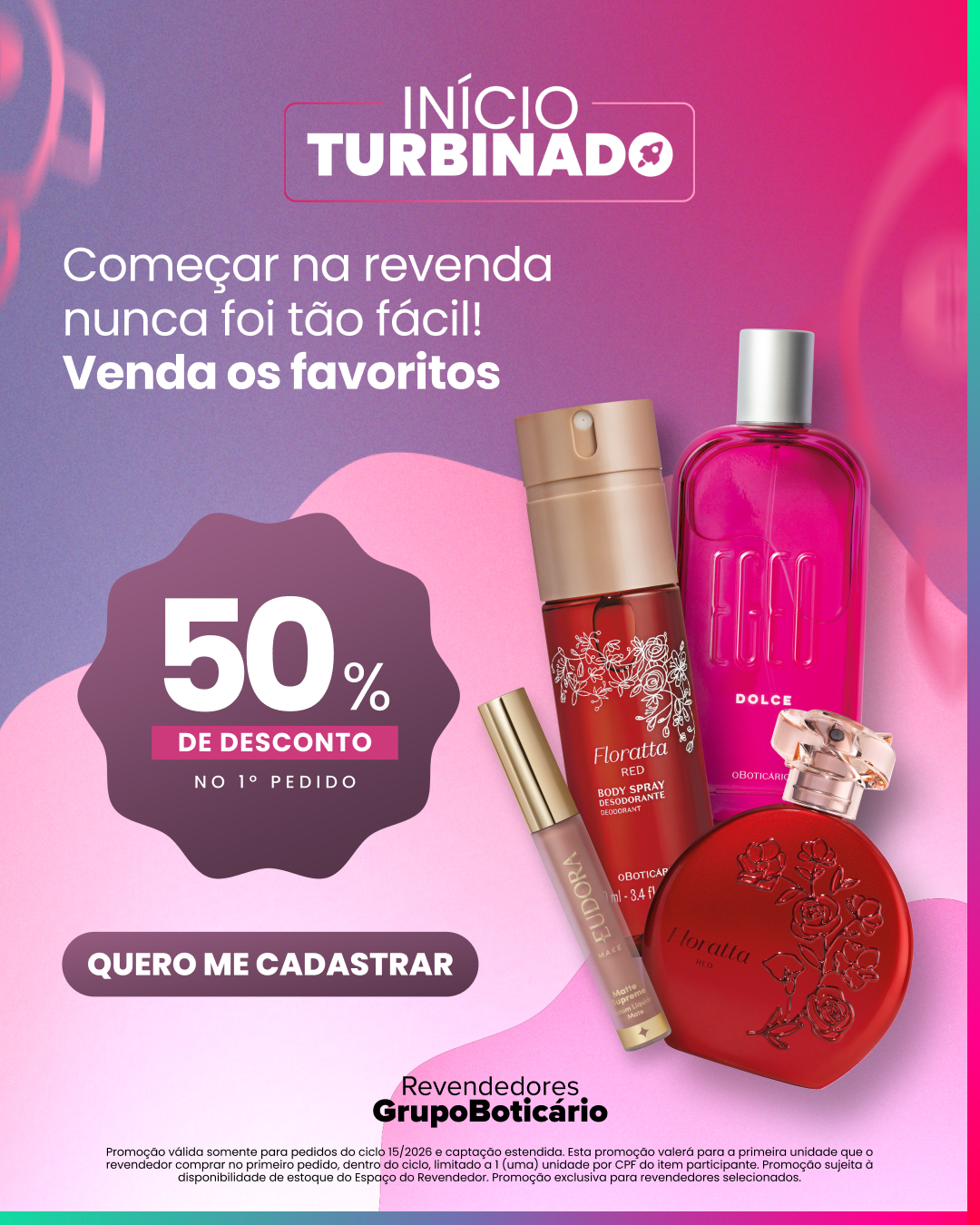 O Boticário Facebook ad: Seja um Revendedor O Boticário