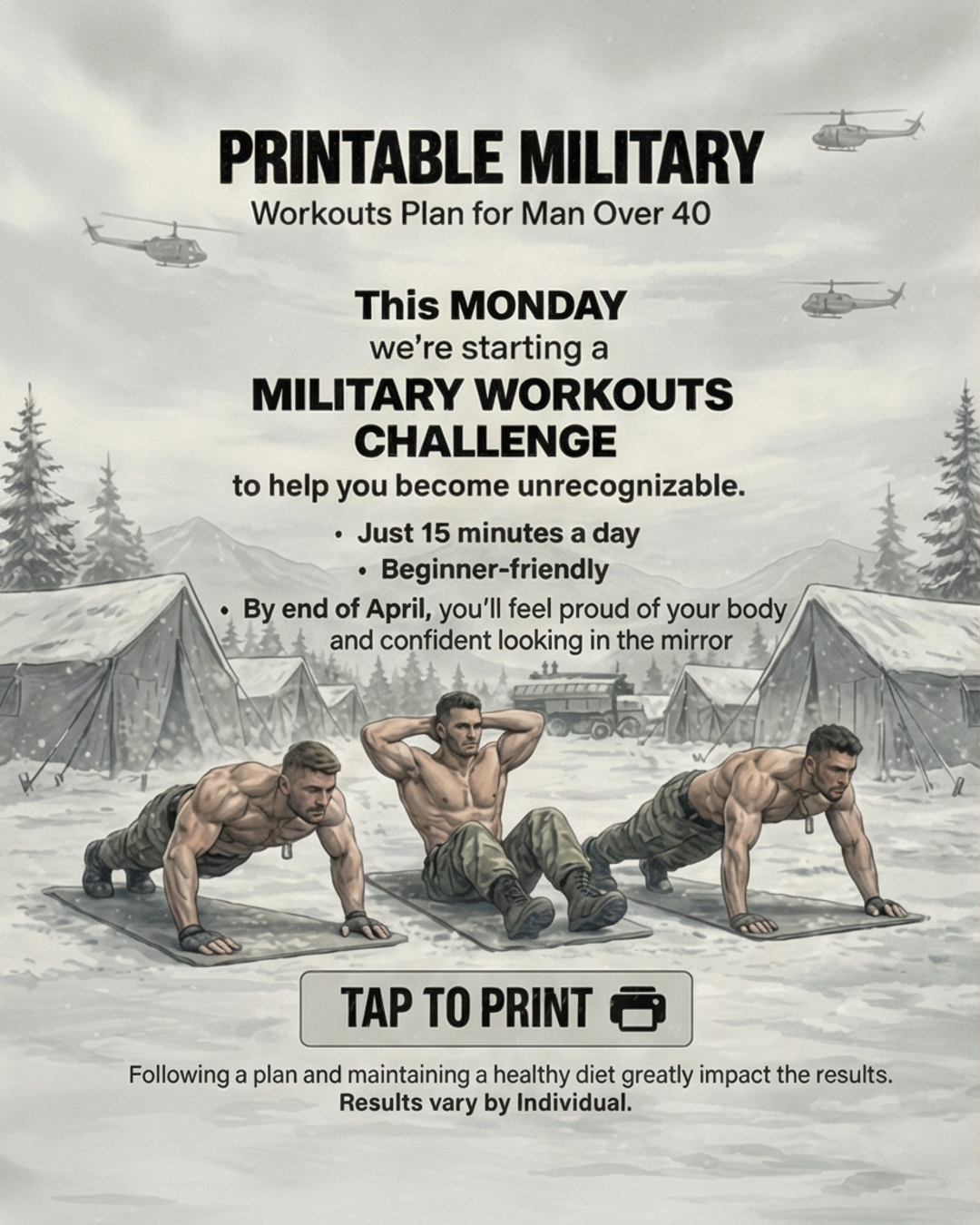 Military Calisthenics For Men Facebook ad from Mar 27, 2026