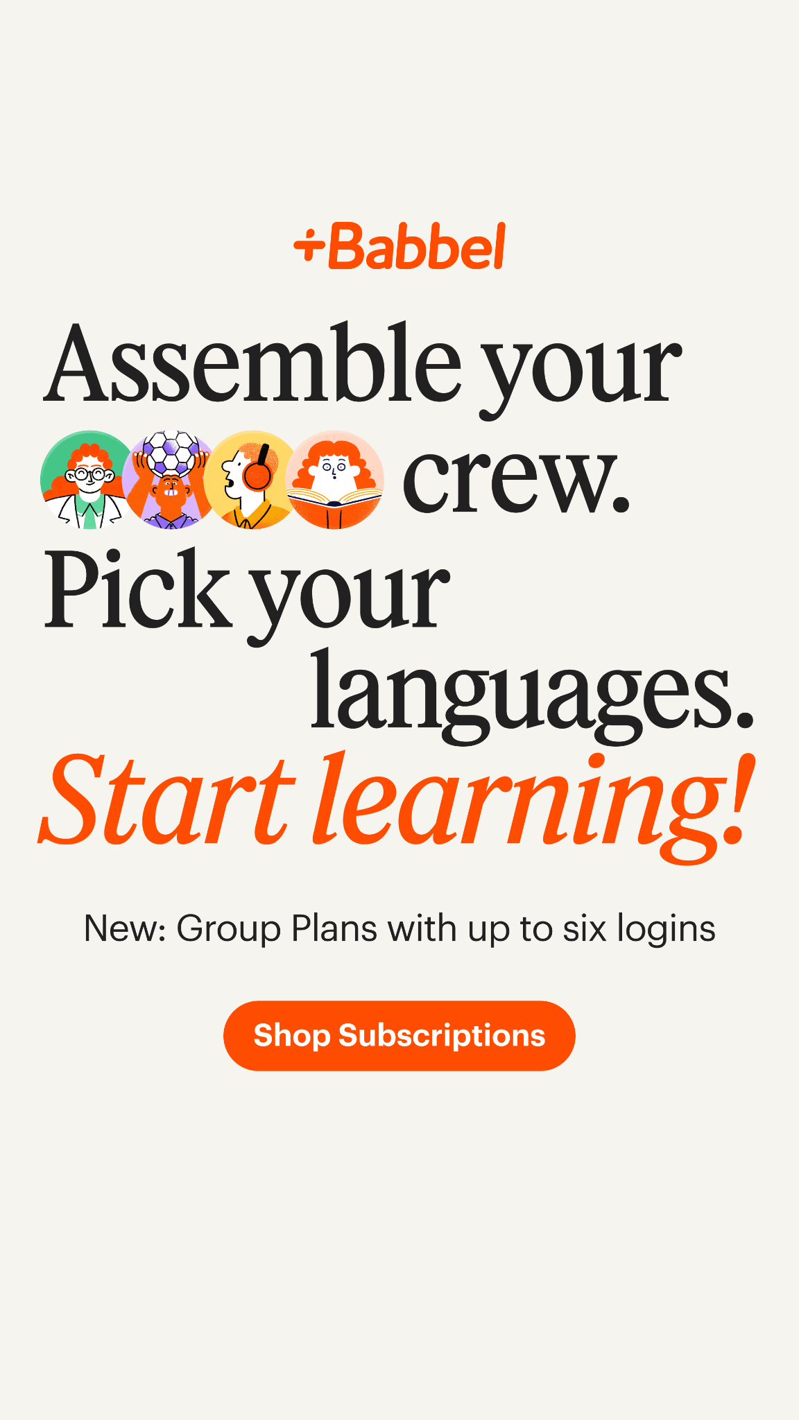 Babbel Facebook ad