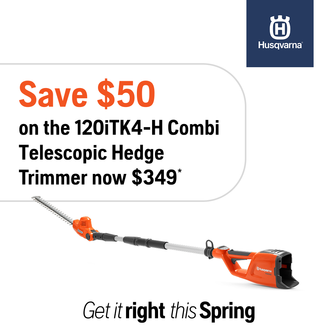 Husqvarna Facebook ad: Reach the top, skip the ladder