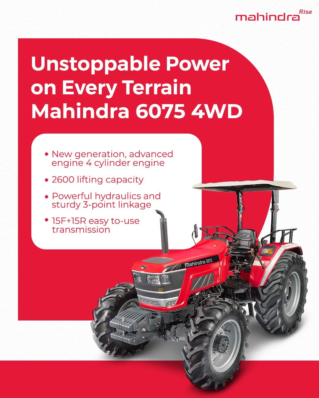 Mahindra Farm Equipment Facebook ad: Take your productivity to the next level with…