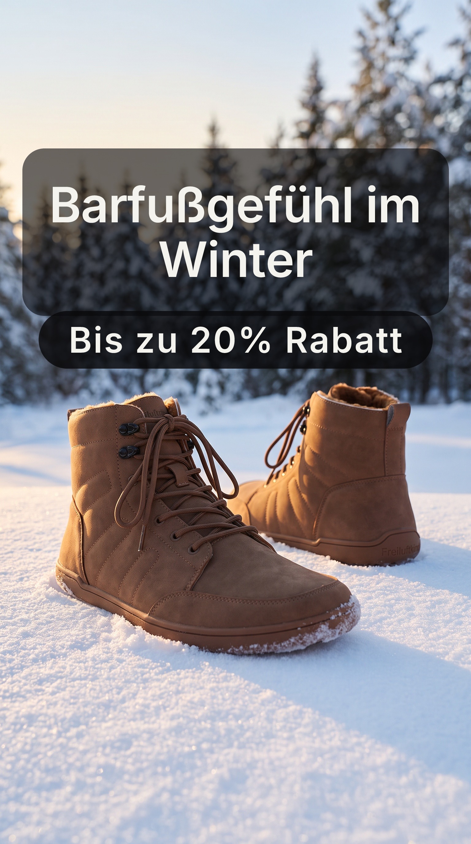 Freiluftkind Facebook ad: Warm, trocken & trotzdem echtes Barfußgefühl