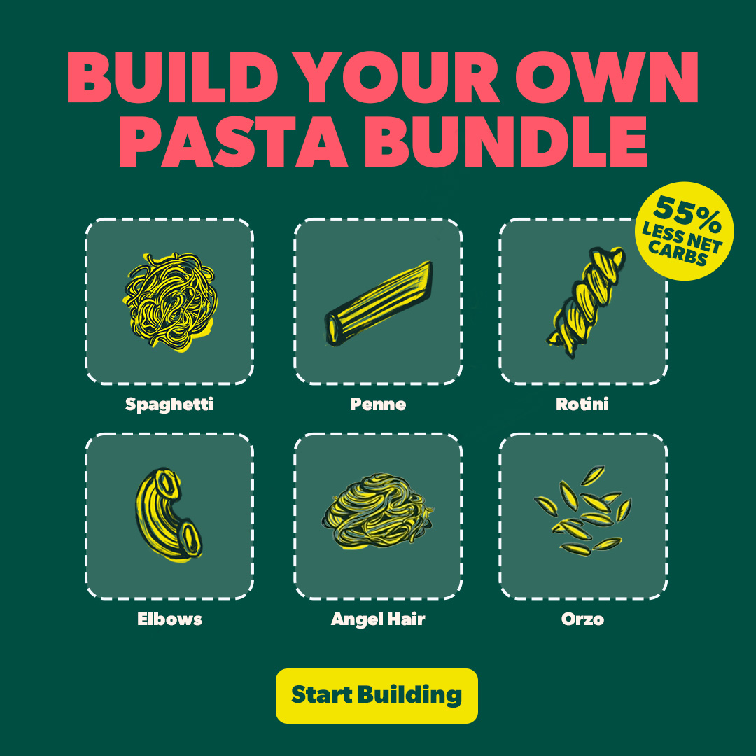 Carbe Diem Foods Facebook ad: Create Your Custom Pasta Bundle