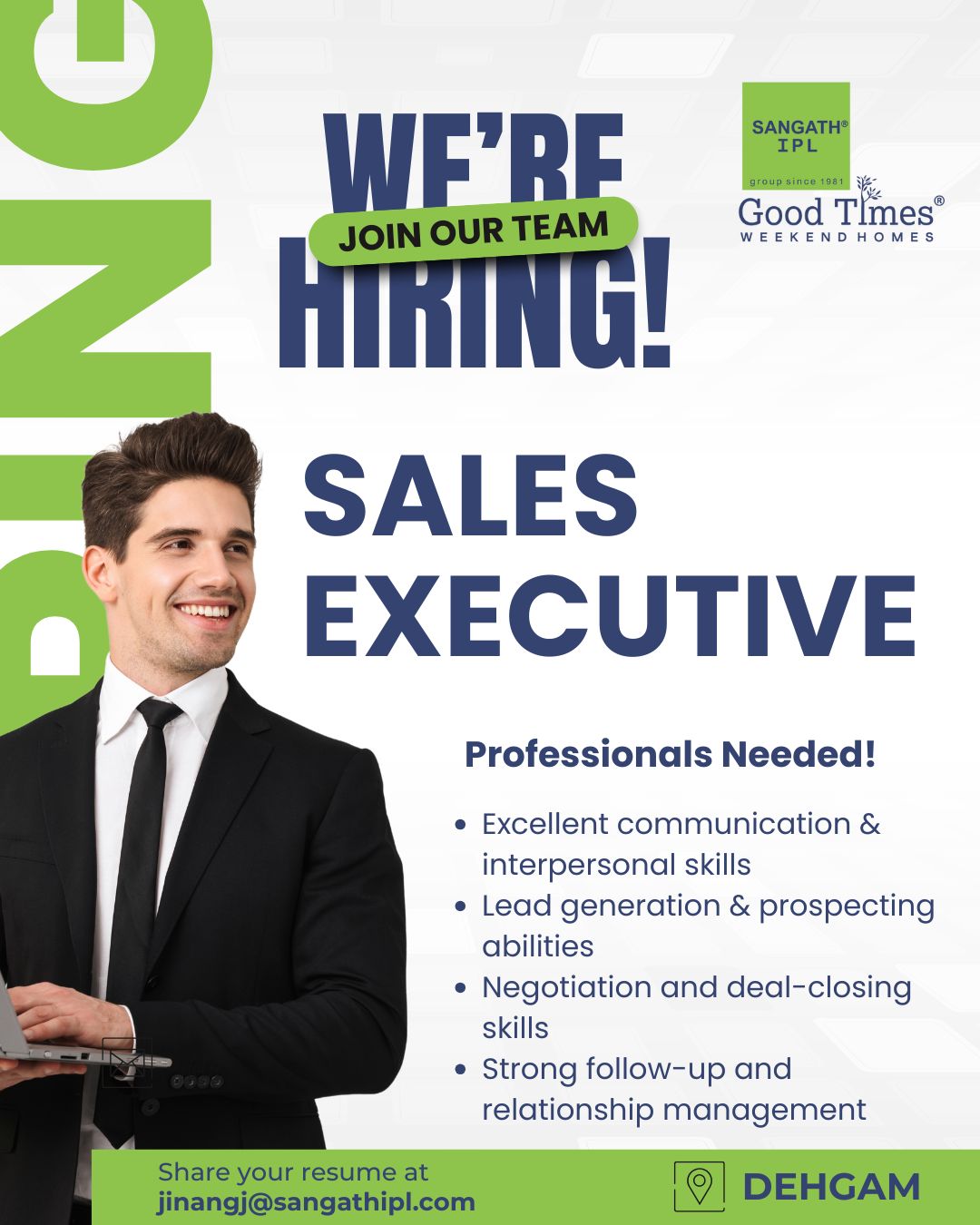 Investment avenue Facebook ad: hiring Sales Executives