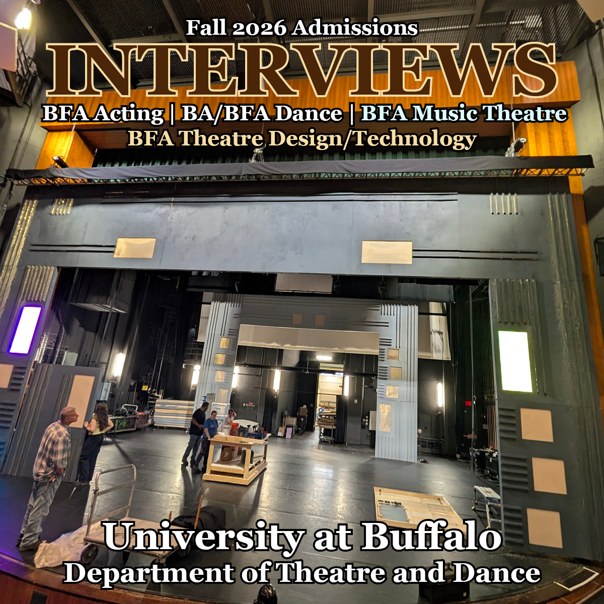 UB Theatre and Dance Facebook ad: Auditions and Interviews