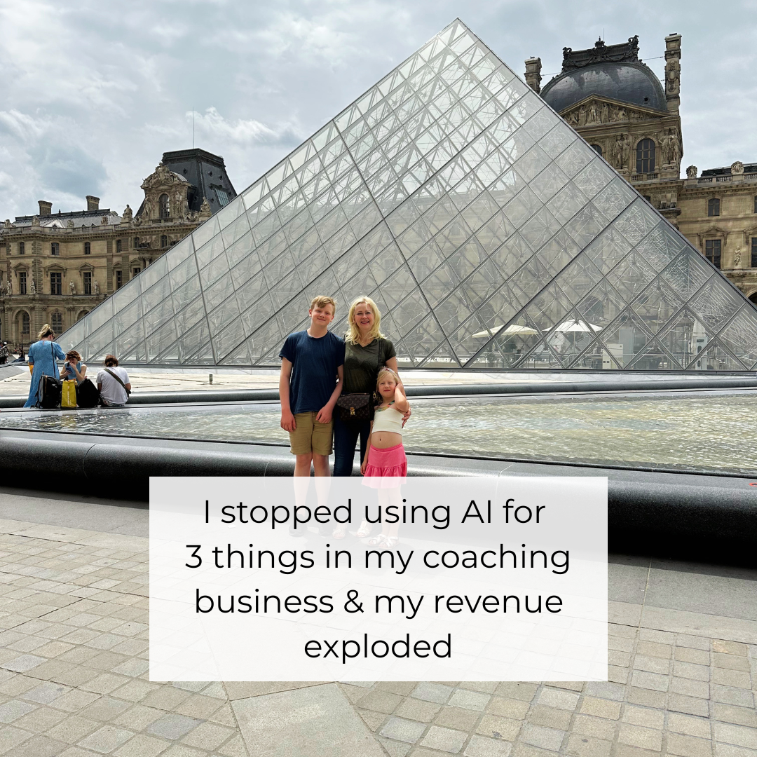 Sarah Mae Ives Facebook ad: Stop Using AI for These 3 Things As A Coach and Watch Your…