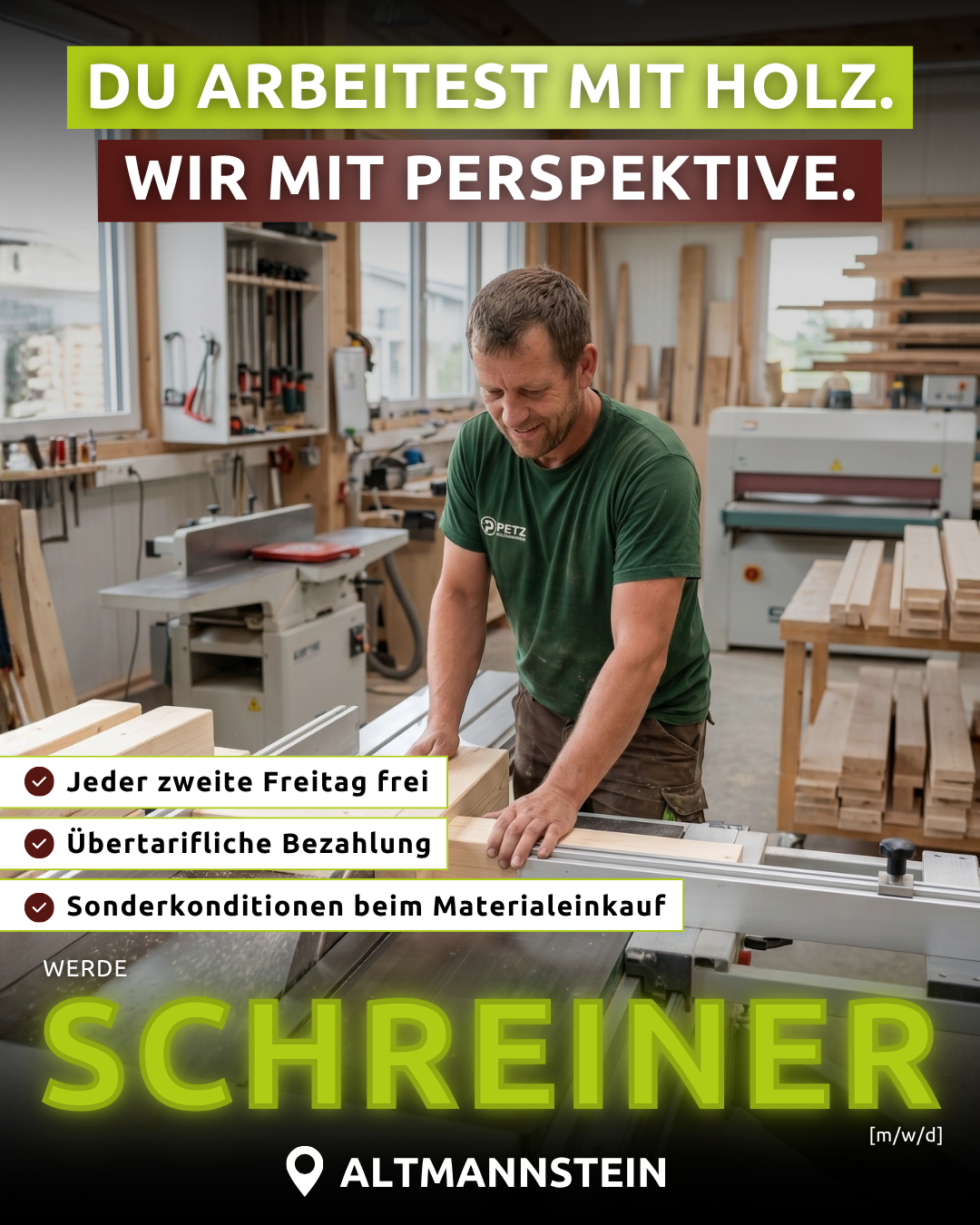 Petz Holzhandwerk Facebook ad