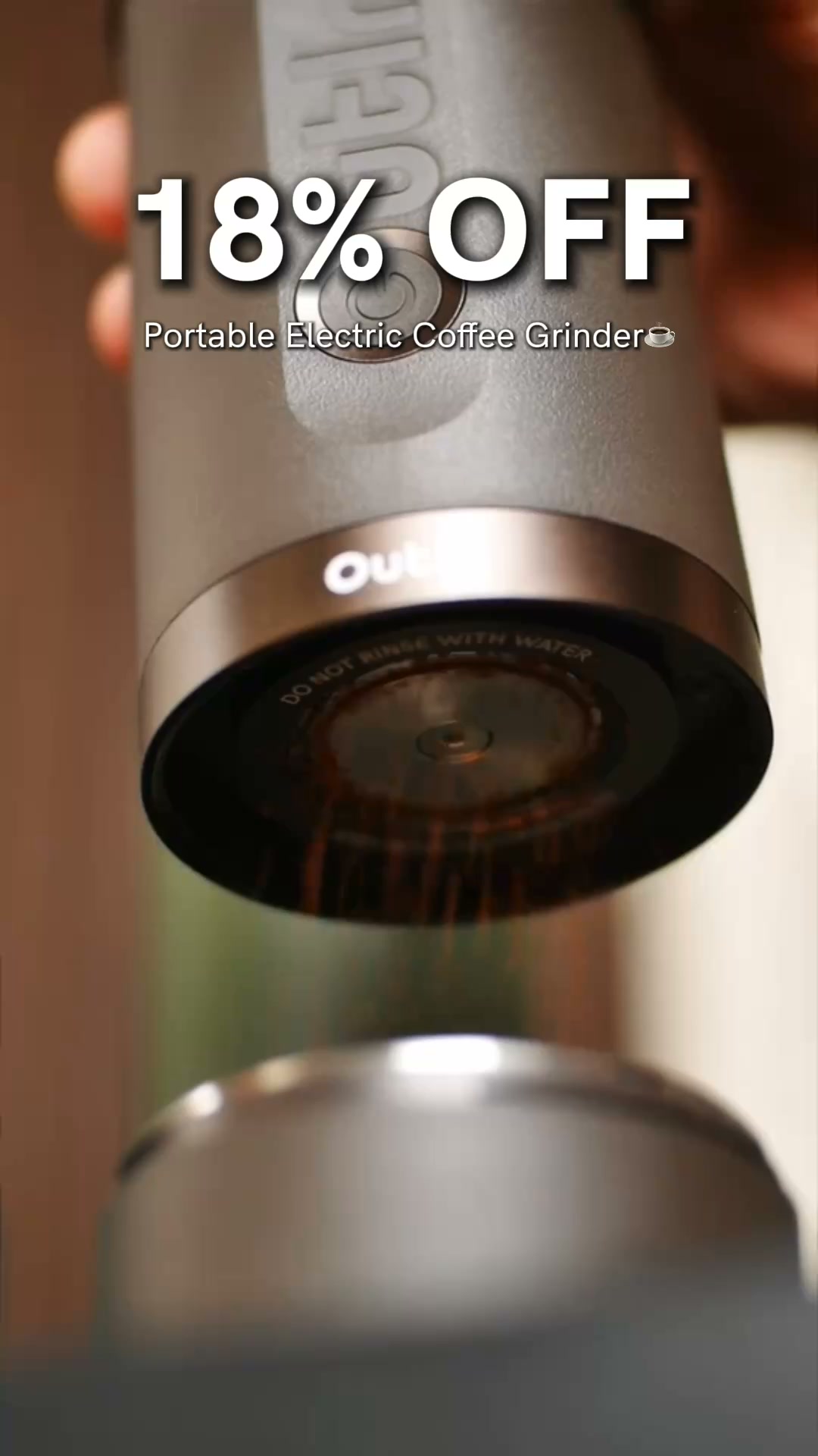 Outin Portable Electric Espresso Machine Facebook ad: Month-End Sale: Up to 18% OFF