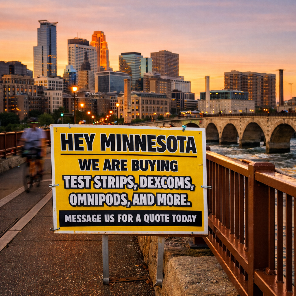 Cash for Diabetic Test Strips Twin Cities Facebook ad