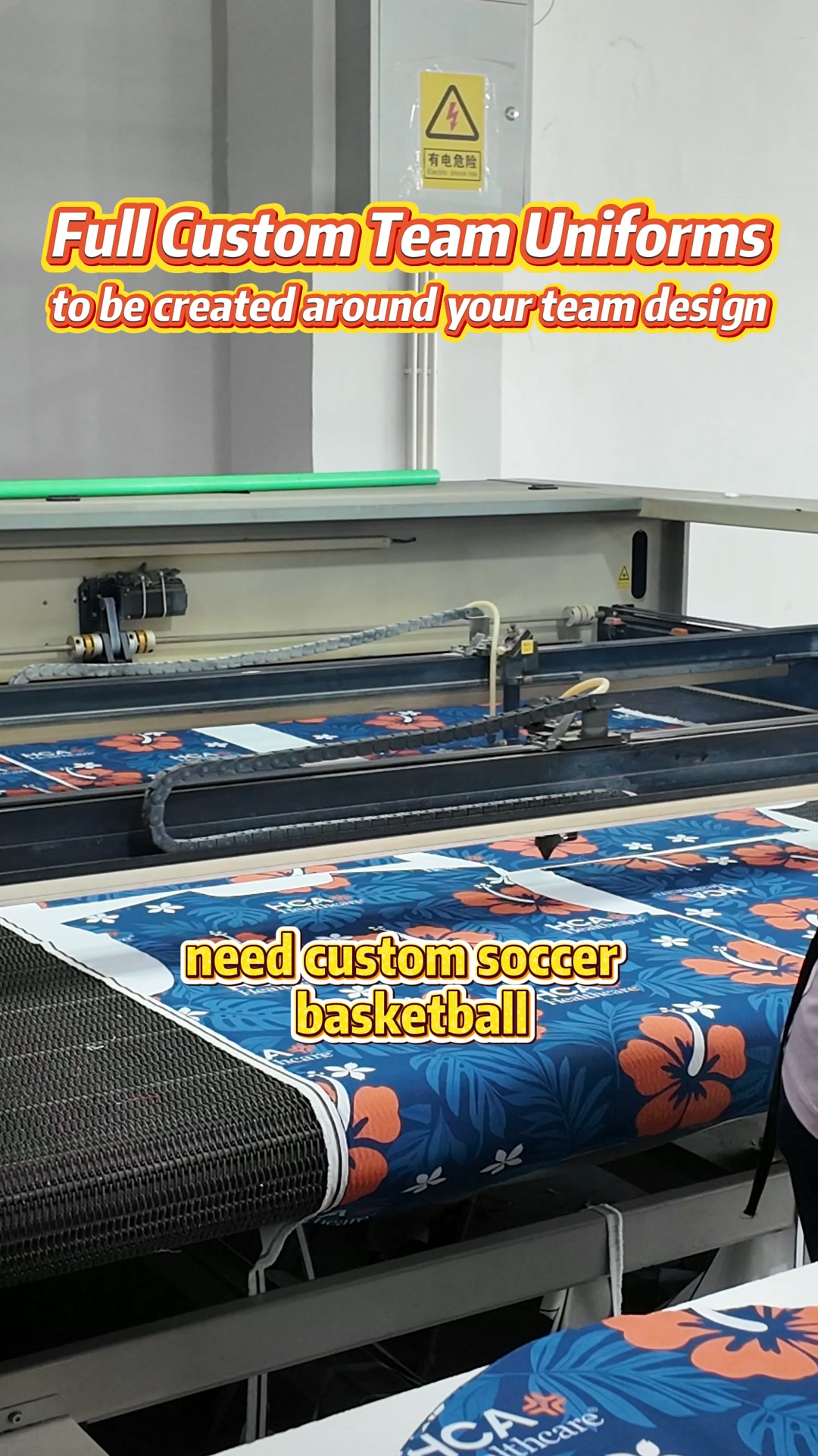 Sunnan Clothing factory Facebook ad: Fully Custom Team Uniforms