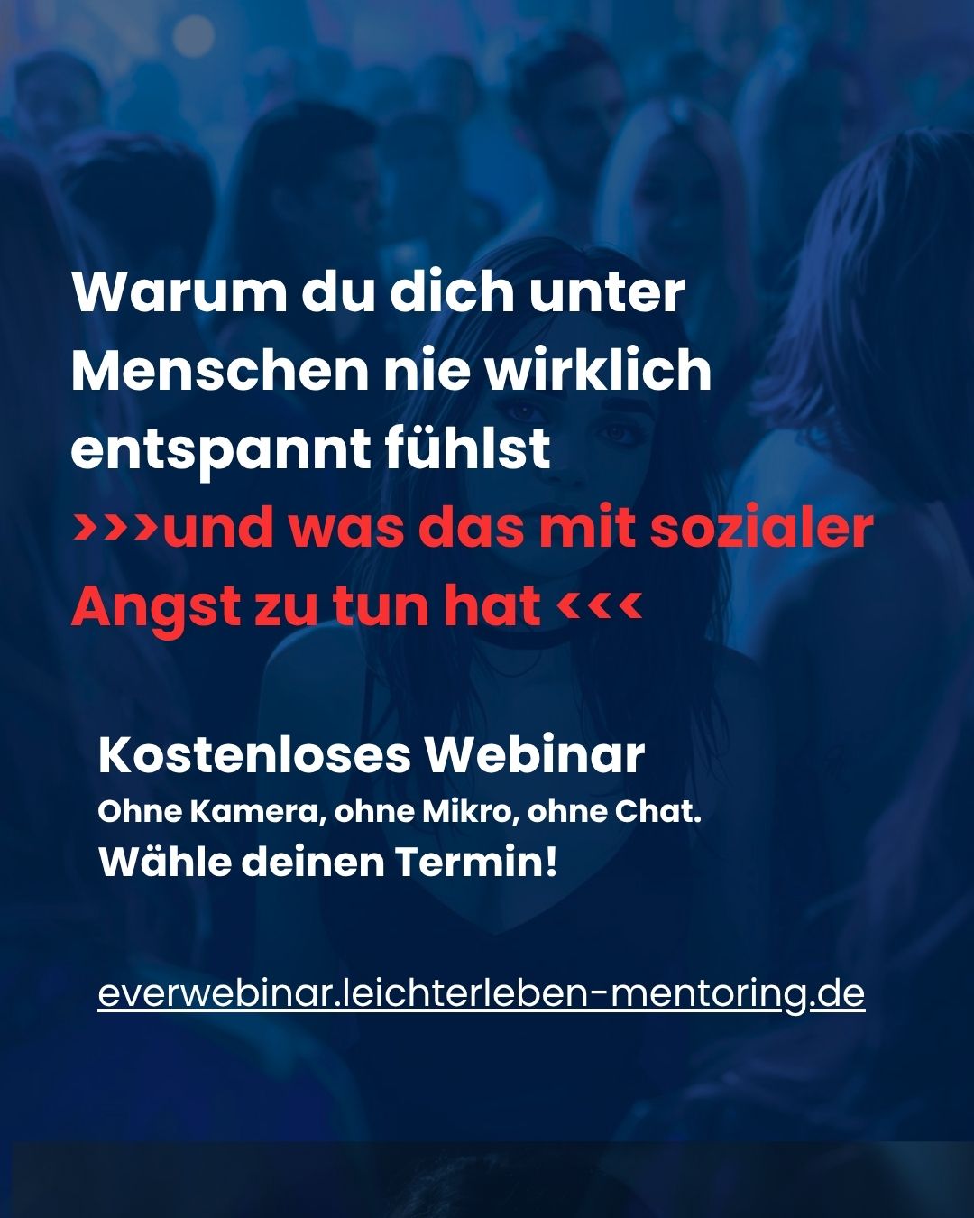Dipl.-Psych. Melanie Schönberger Facebook ad: Kostenloses Webinar. Wähle deinen Termin.