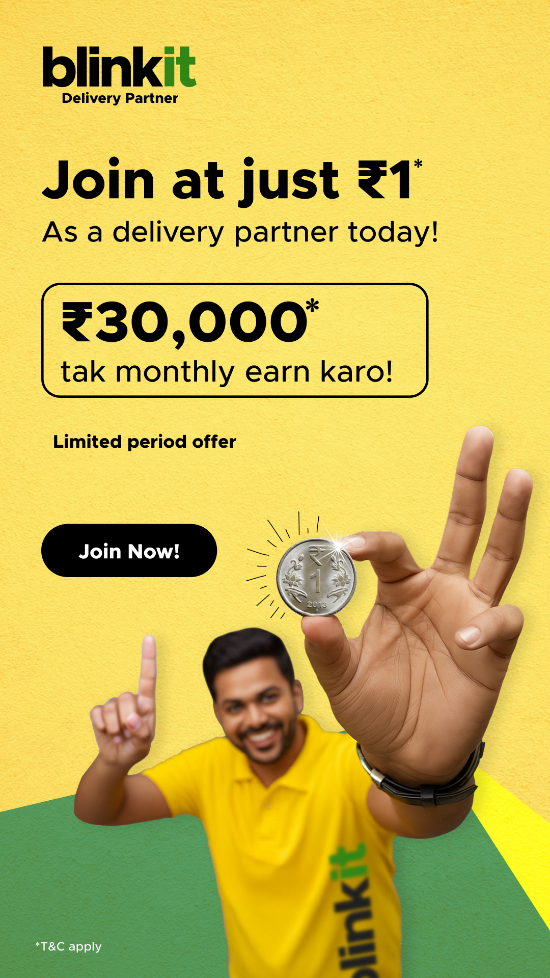 Blinkit Delivery Partners Facebook ad