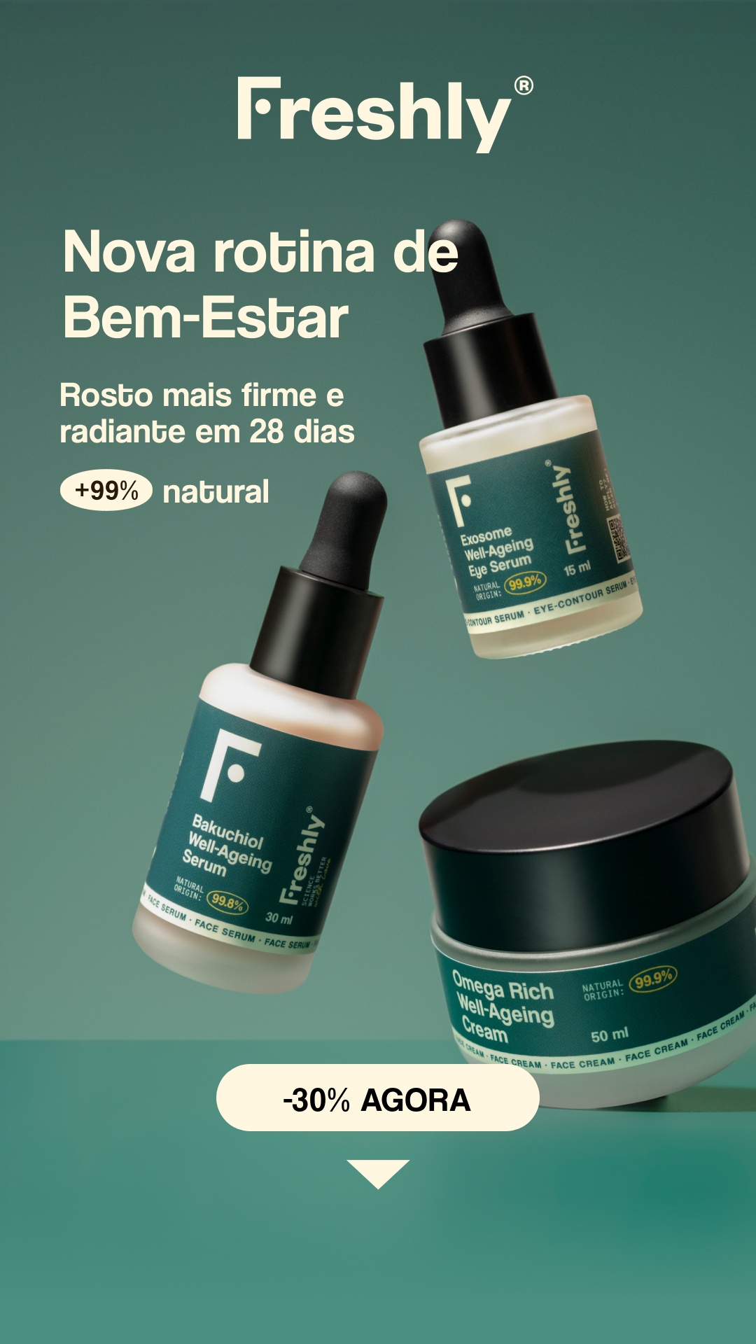Freshly Cosmetics Facebook ad from Feb 22, 2026