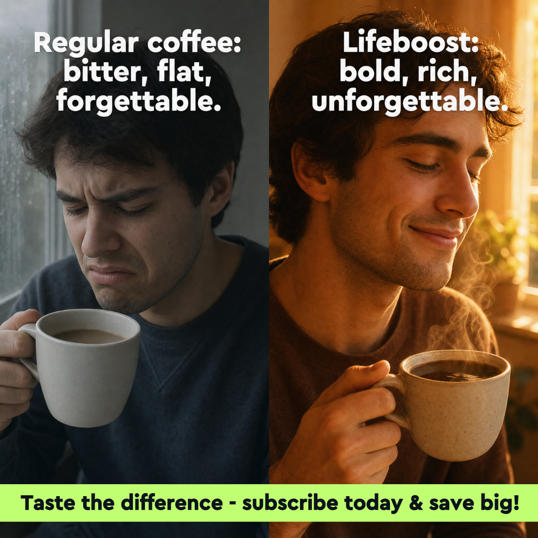 Lifeboost Coffee Facebook ad