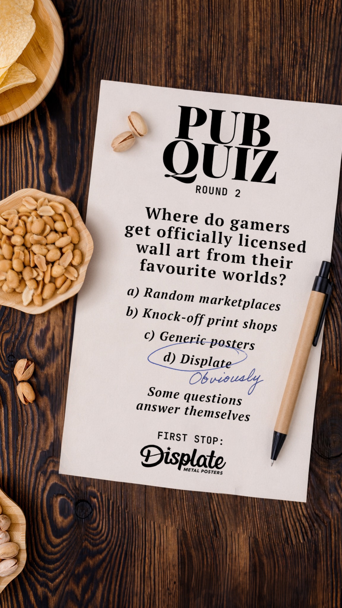 Displate Facebook ad