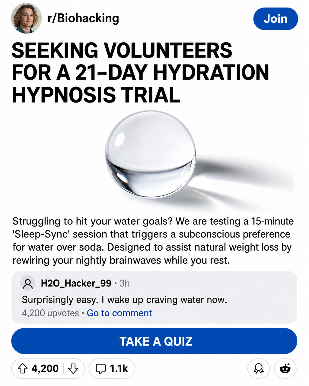 Kure for Hypnotherapy Facebook ad