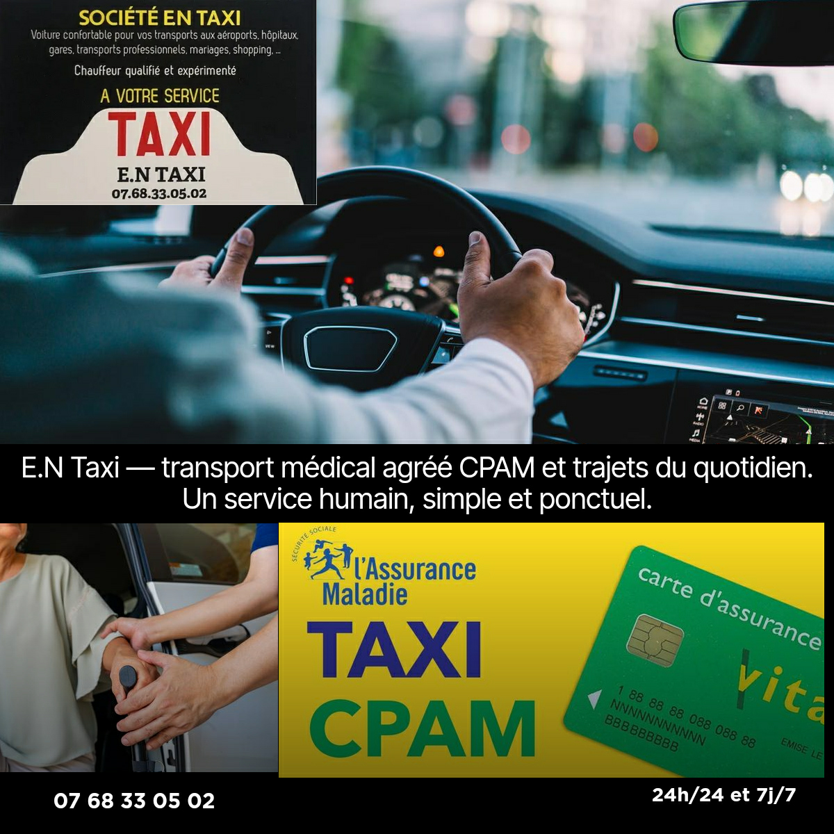 Service de Taxis Facebook ad: E.N Taxi Saint Jean de Soudain - Taxis (adresse, horaires…
