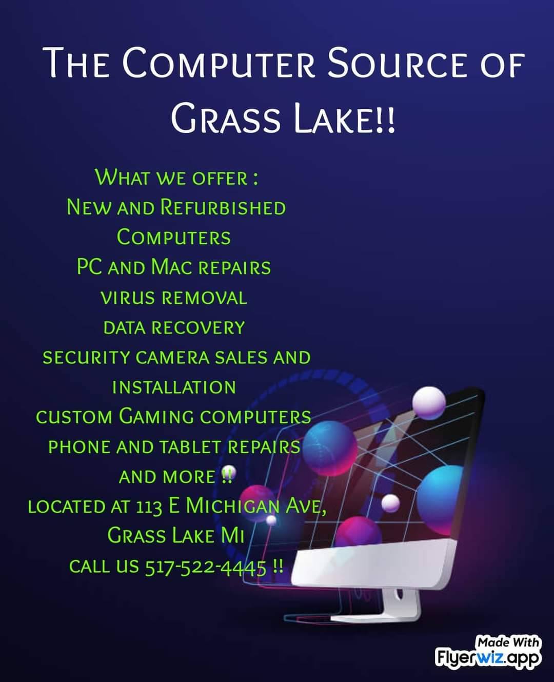 The Computer Source of Grass Lake Facebook ad: The Computer Source of Grass Lake!