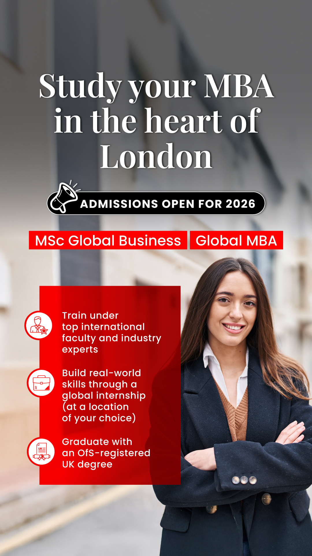 SP Jain London School of Management Facebook ad