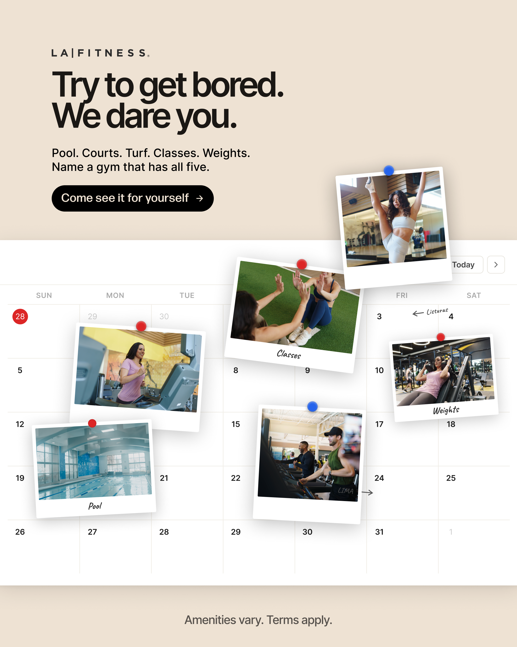 LA Fitness Facebook ad: Join Now. Get More.