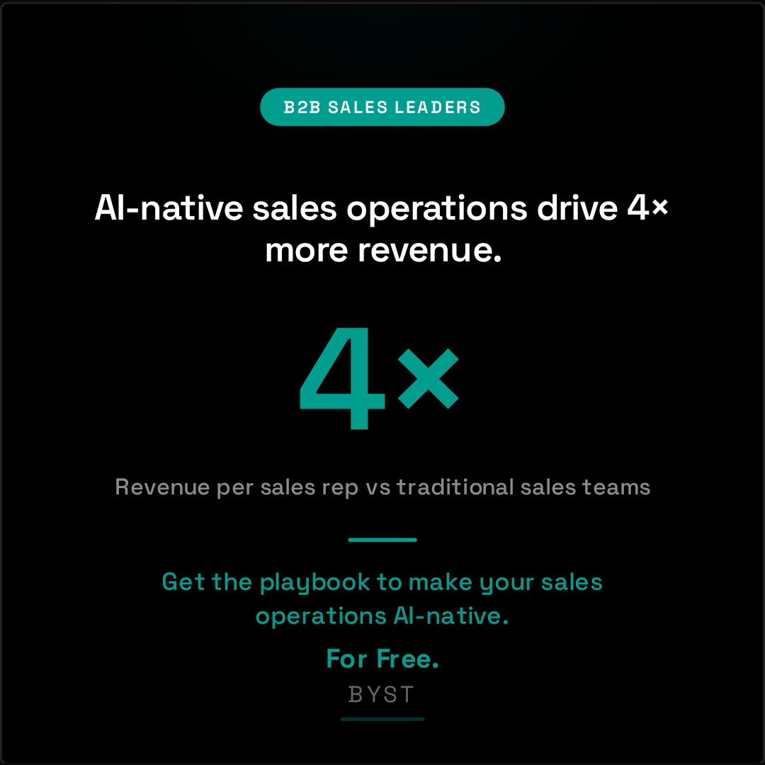 BYST.ai Facebook ad: Get the AI-Native Sales Ops Playbook