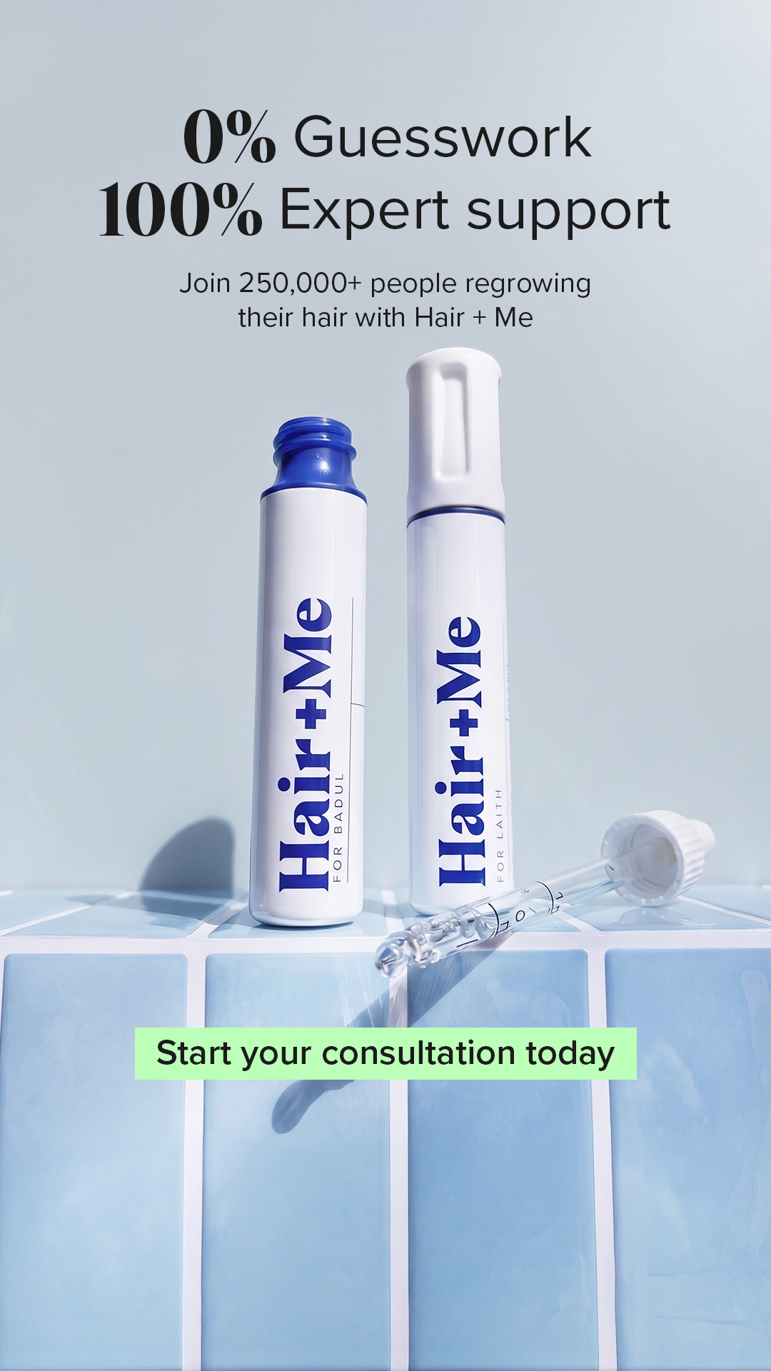 Hair + Me Facebook ad