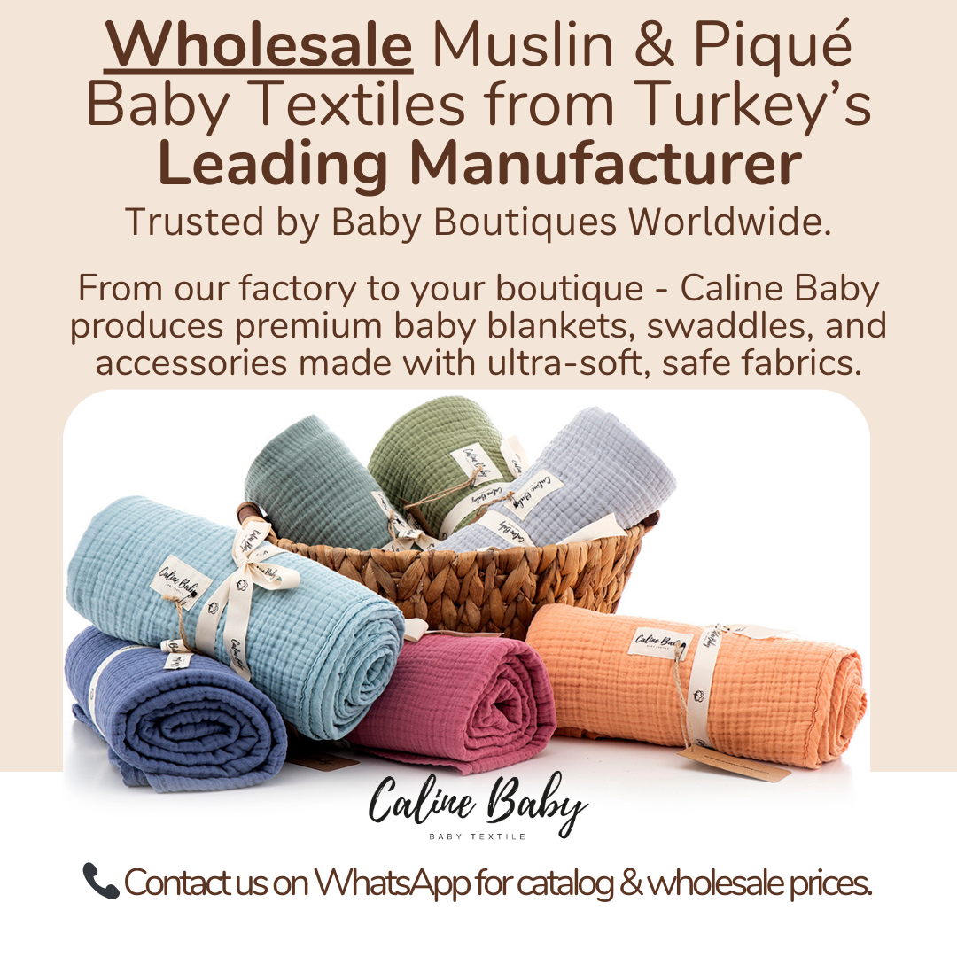 Caline Baby Facebook ad: Wholesale Muslin & Piqué