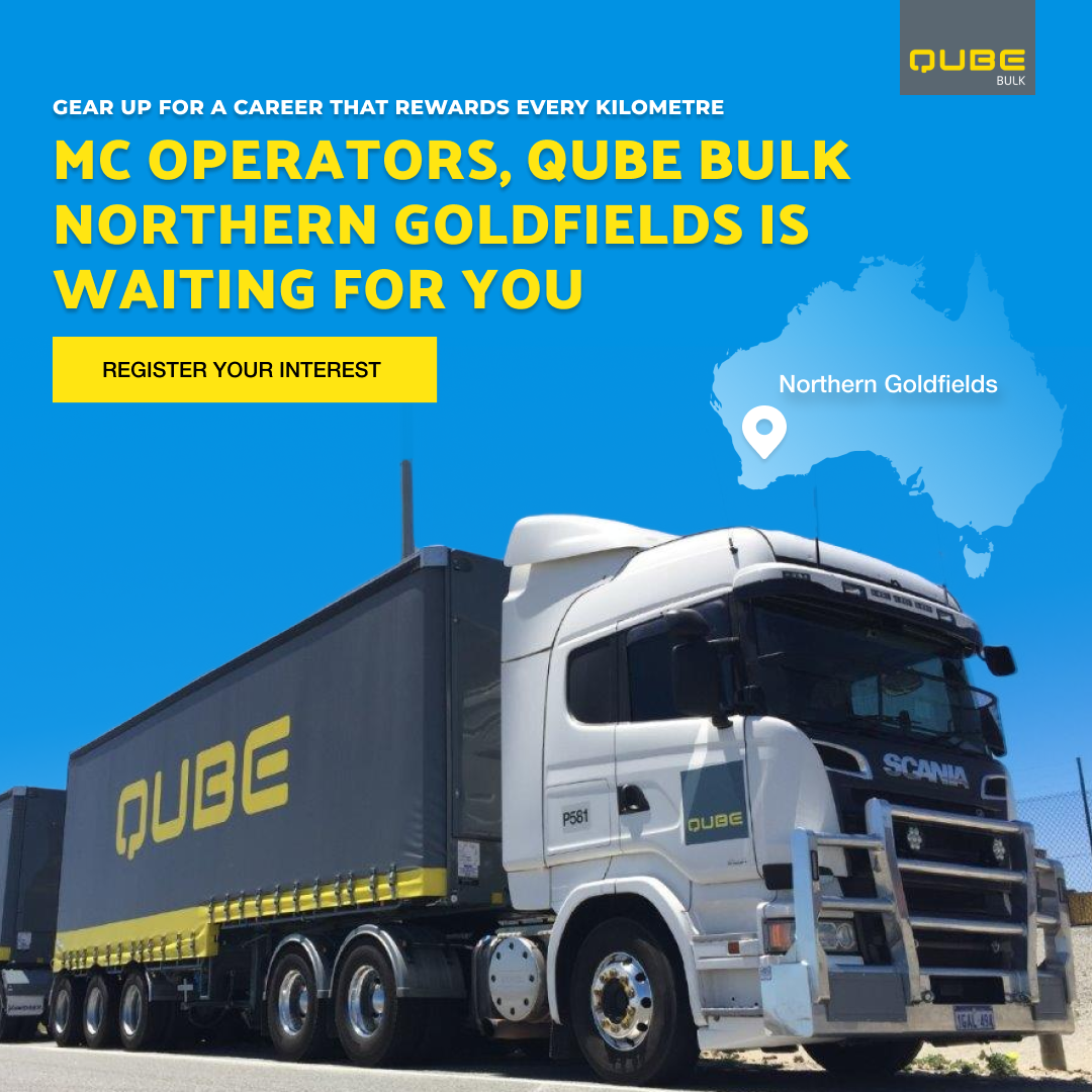 Qube Bulk Recruitment Facebook ad: Hiring: MC Drivers, Northern Goldfields (Thunderbox Site)