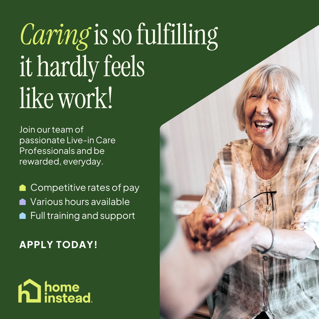 Home Instead Market Harborough, Corby, Oadby & Rutland Facebook ad: Become a Live In Carer!