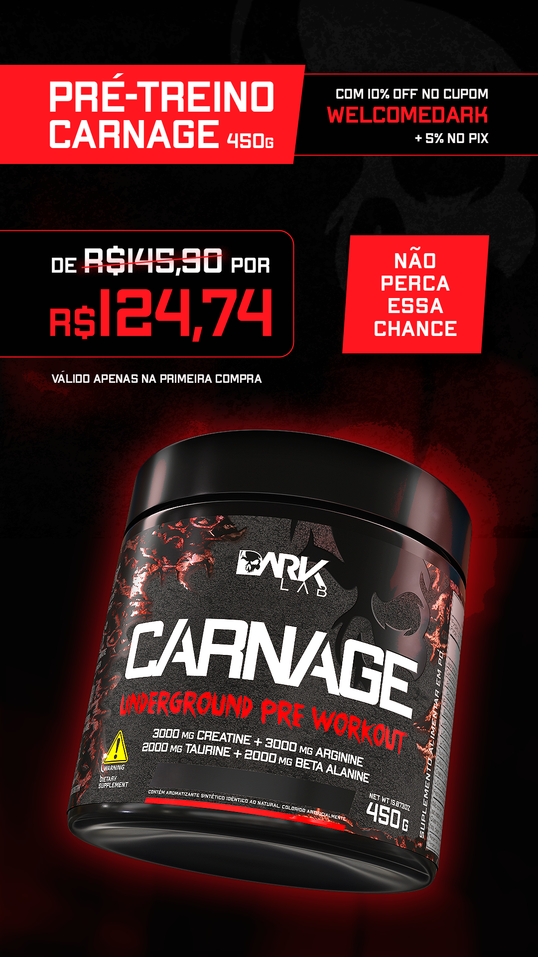Dark Lab Suplementos Facebook ad