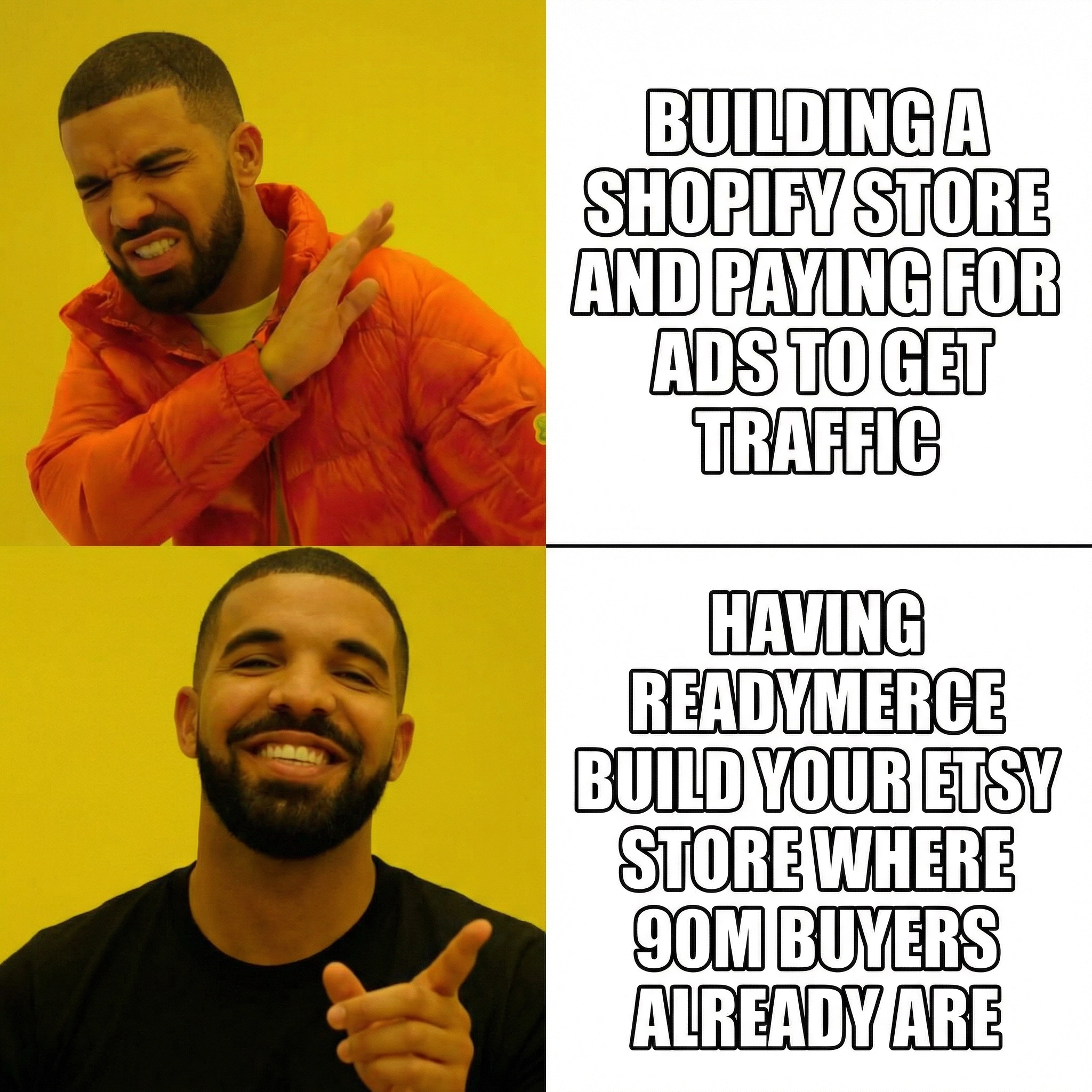 Readymerce Facebook ad: Own Your Store, Keep the Revenue