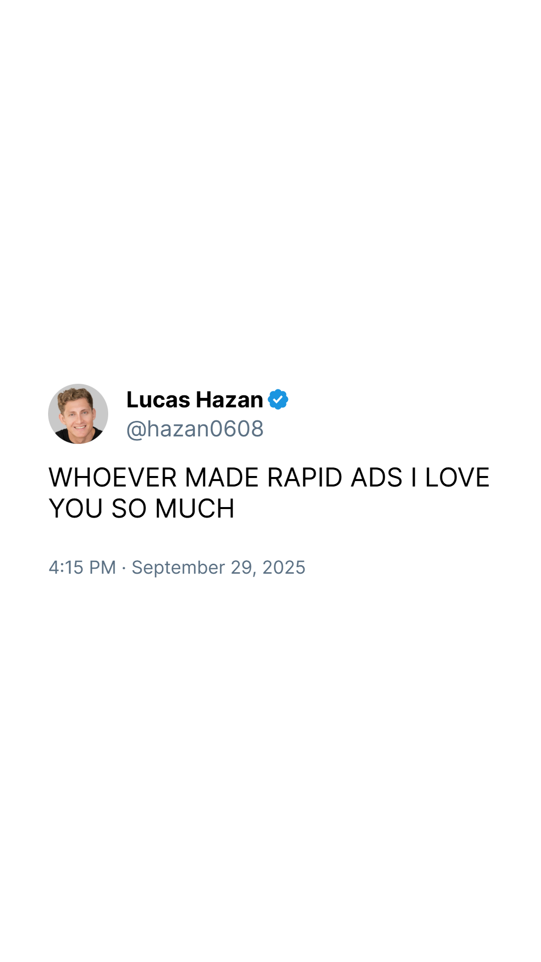 Rapid Ads Facebook ad