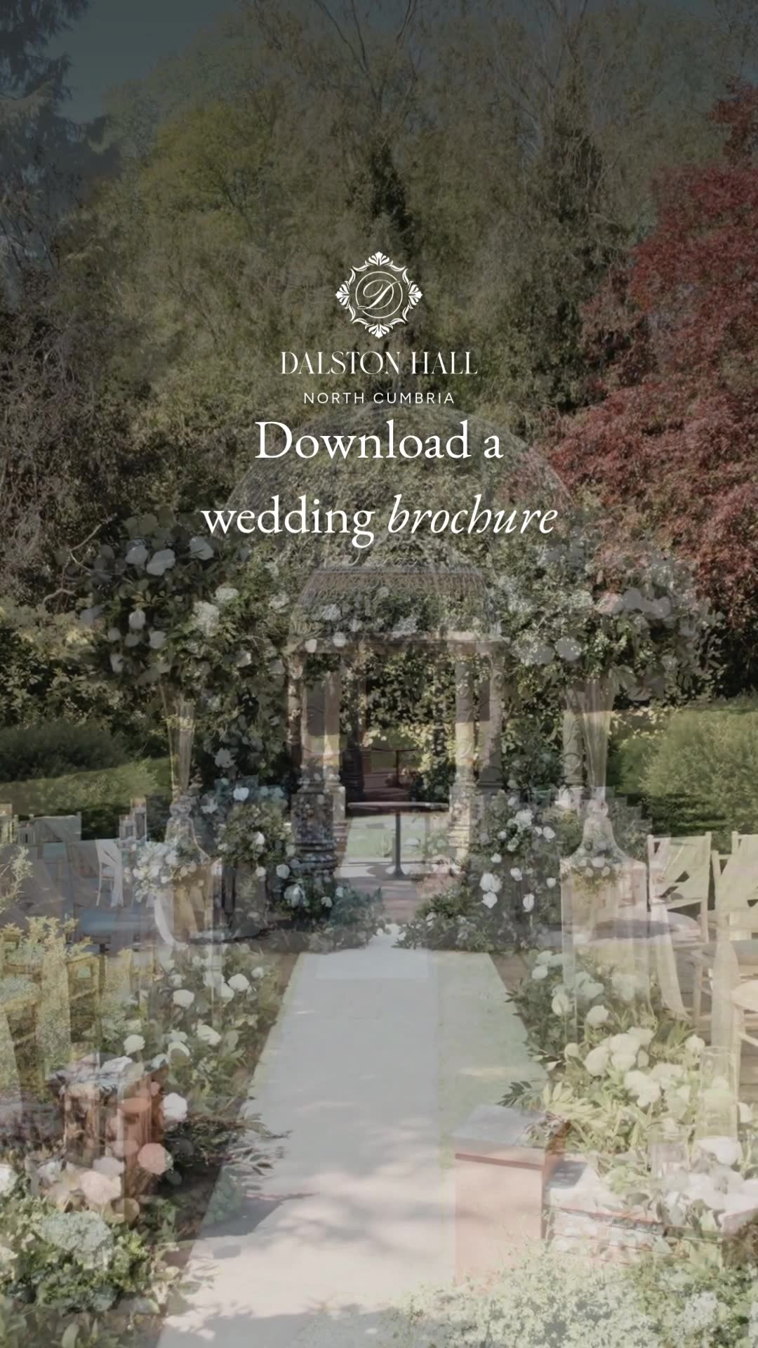 Dalston Hall Facebook ad: Download a Wedding Brochure