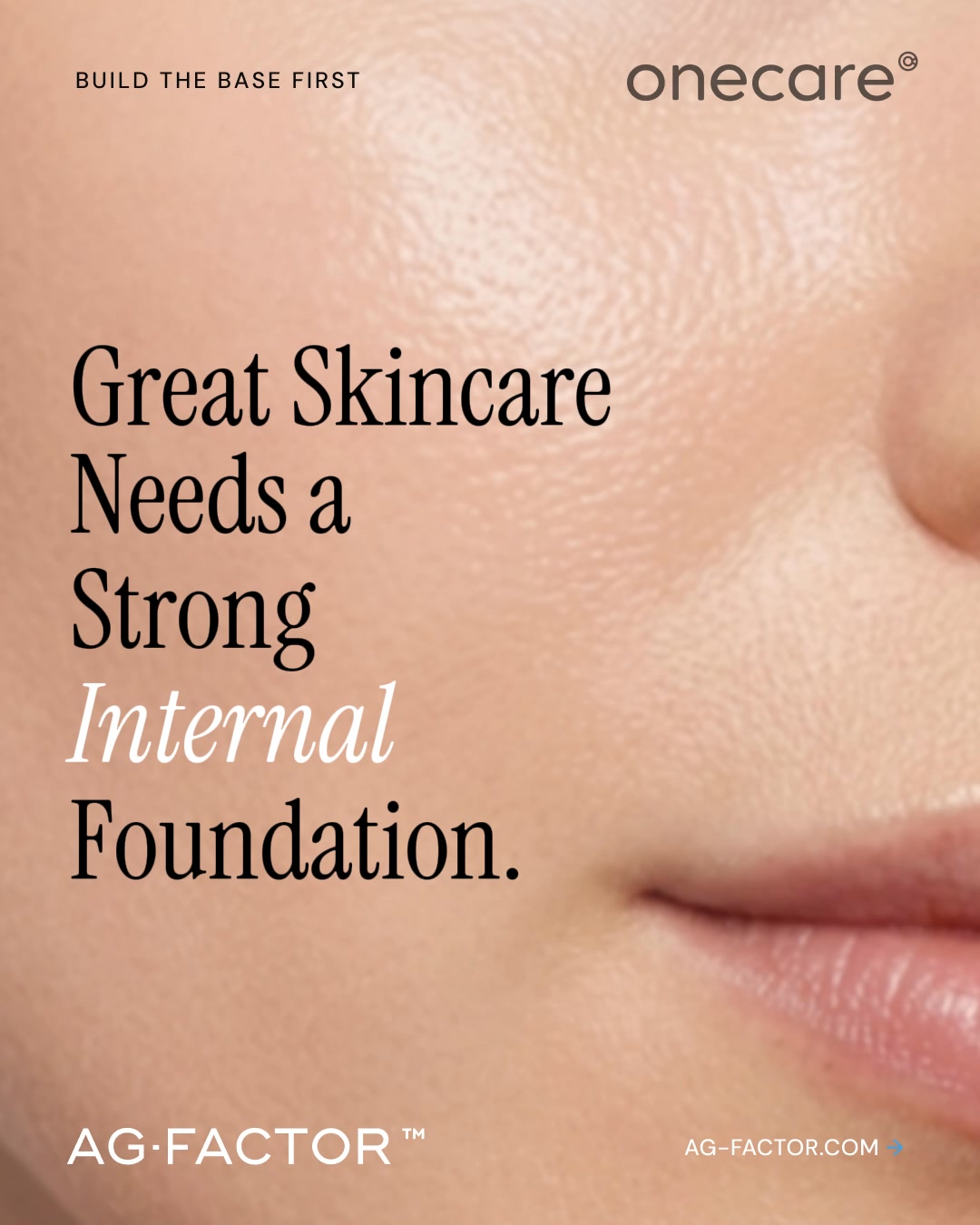 onecare Facebook ad: Your skincare routine is only half the story.