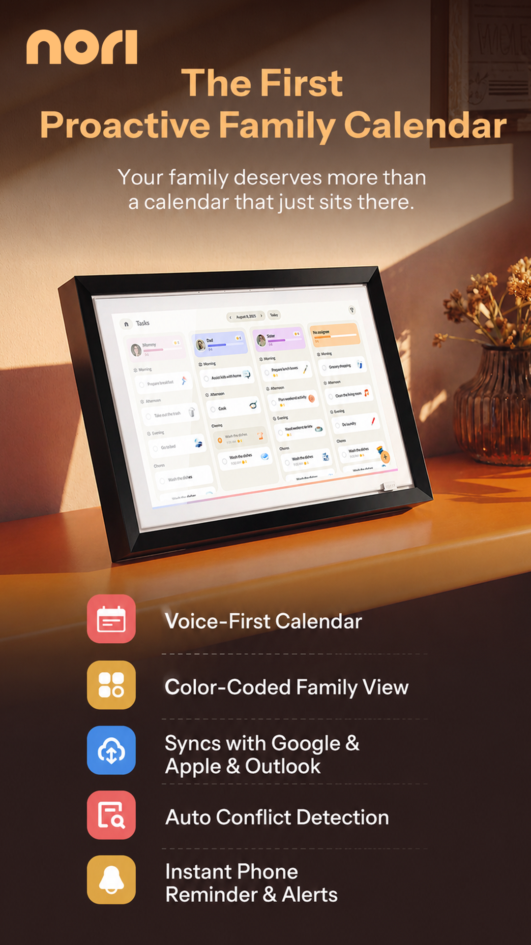 Nori Family Hub Facebook ad: Nori: AI-Powered Family Hub