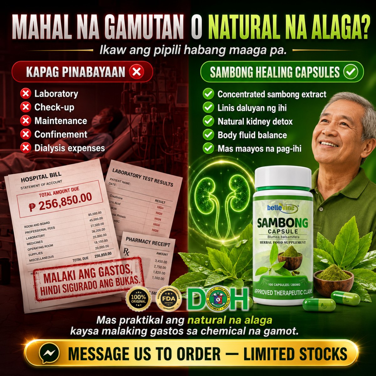 Sambong Healing Capsules PH Facebook ad