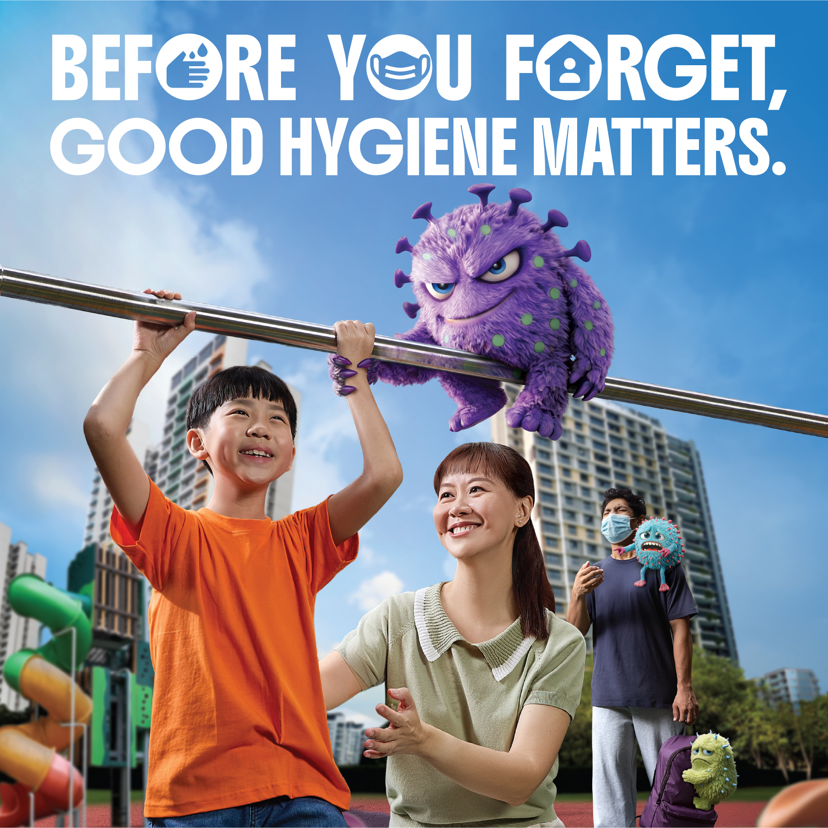 Communicable Diseases Agency - CDA Facebook ad: Germs don't stand a chance against good hygiene…