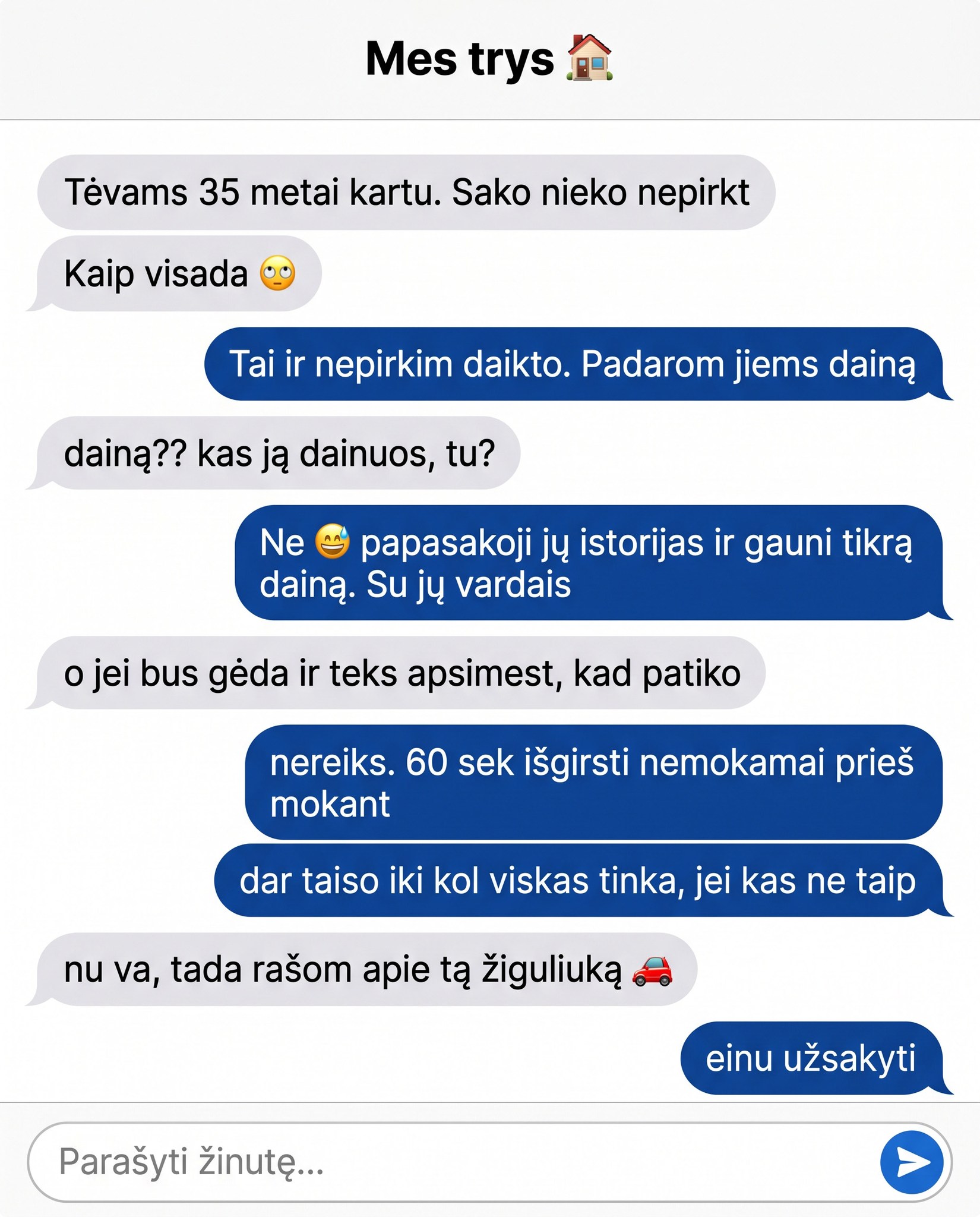 Taleintune Facebook ad: Tik nepirkit nieko - jau trisdešimt penktus metus.