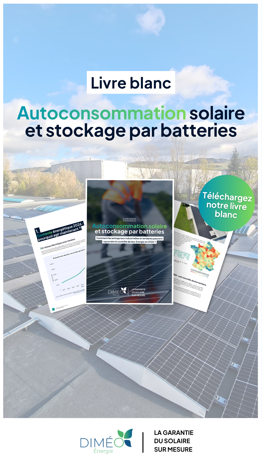Diméo Energie Facebook ad: Téléchargez le livre blanc complet.