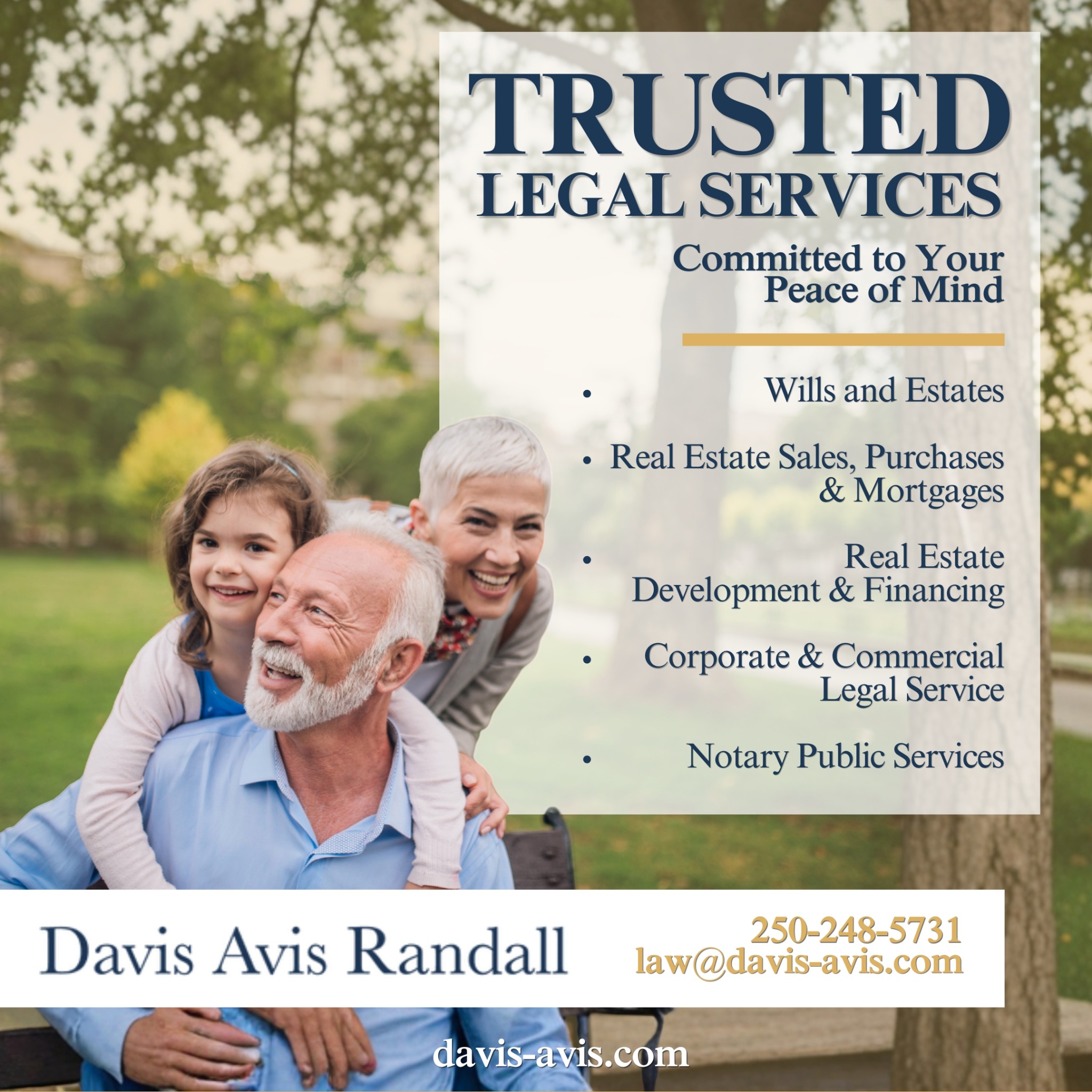 Davis Avis Randall Barristers & Solicitors Facebook ad from Jun 1, 2026