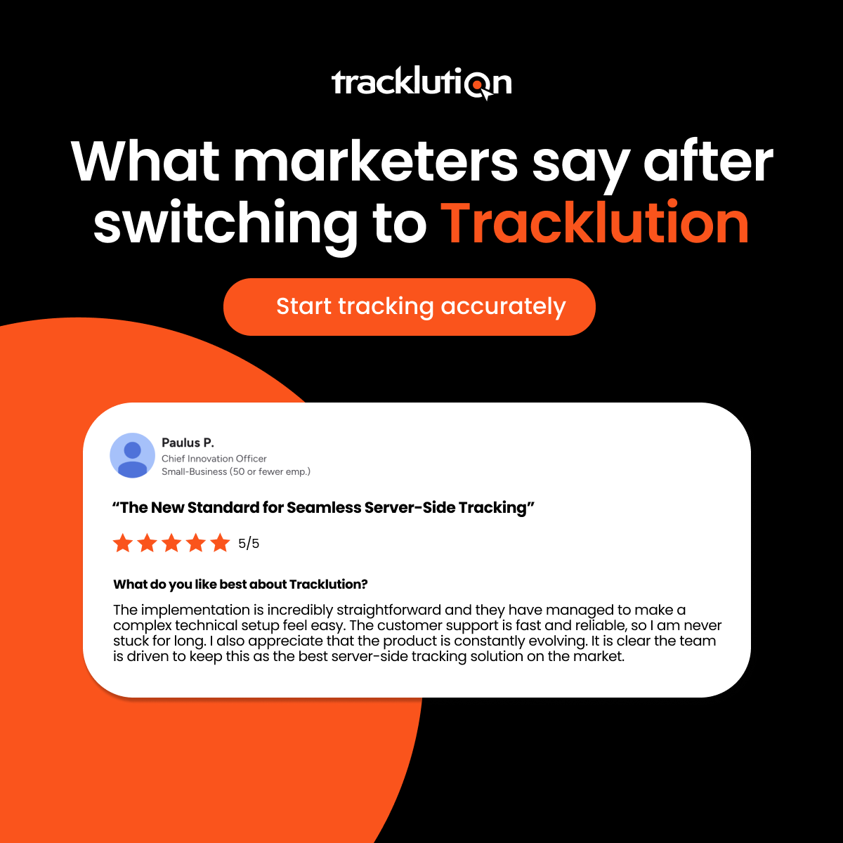 Tracklution Facebook ad