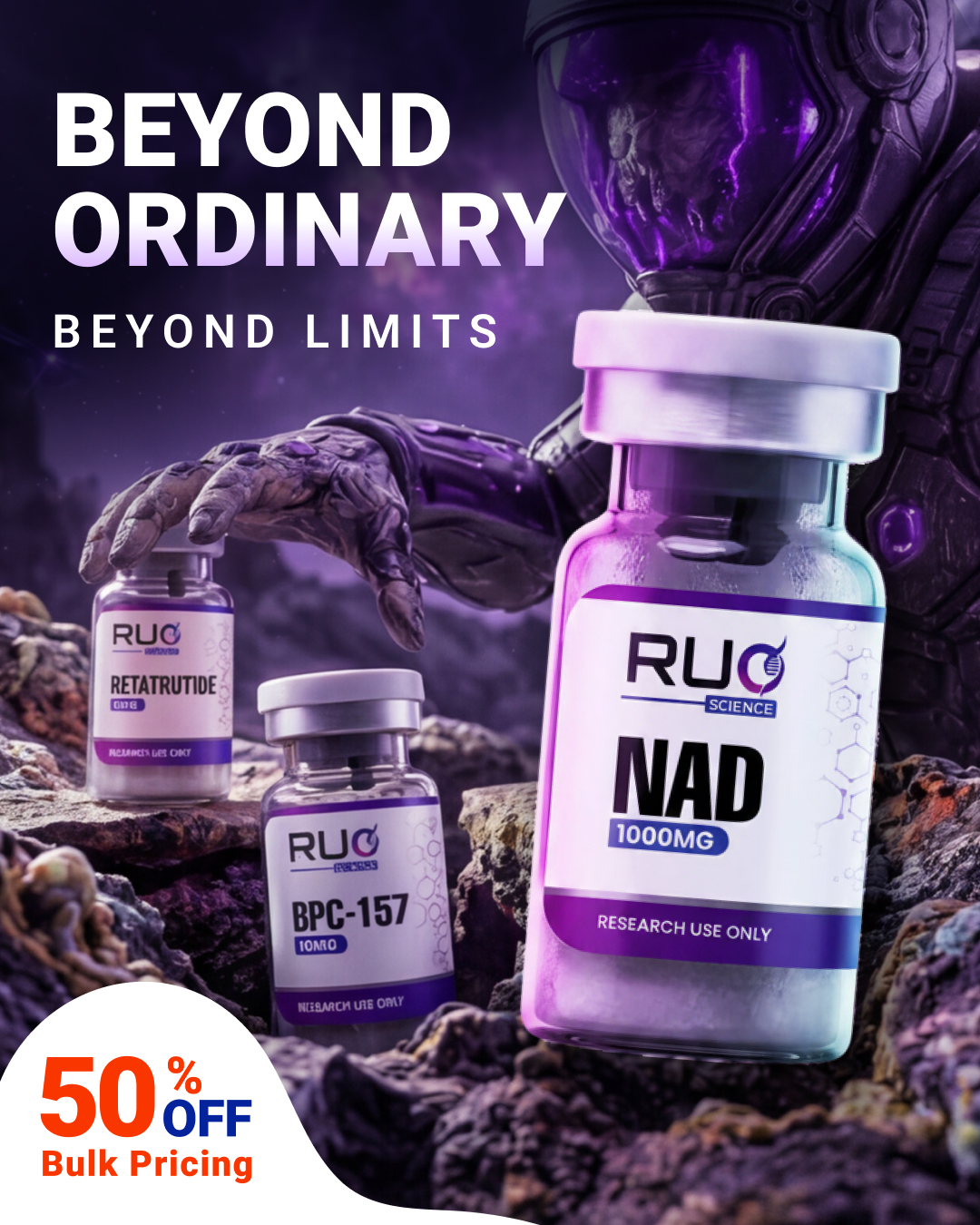RUO science Facebook ad: 20% OFF Today