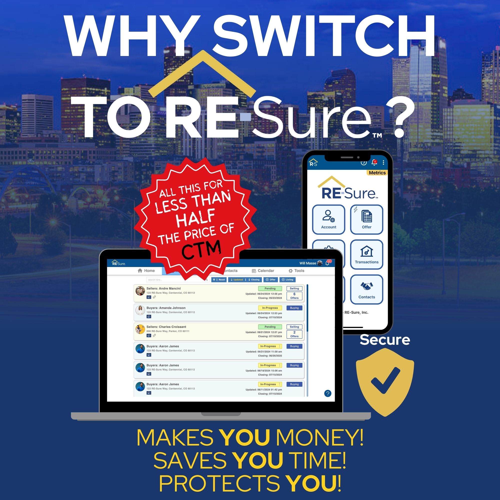 RE-Sure Facebook ad: RE-Sure Makes You Money.