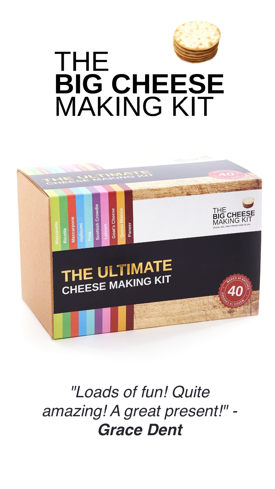 The Big Cheese Making Kit Facebook ad from Feb 2, 2026